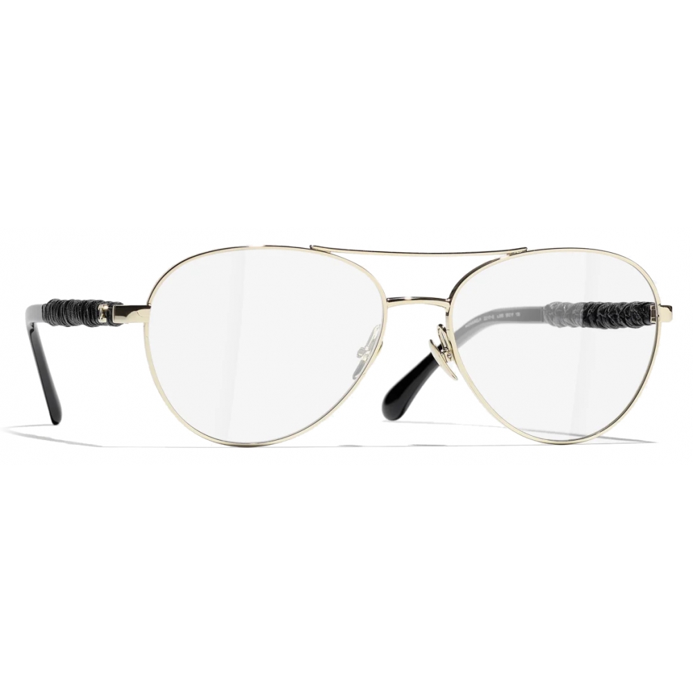Chanel - Pilot Eyeglasses - Gold Black - Chanel Eyewear - Avvenice