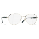 Chanel - Pilot Eyeglasses - Gold Green - Chanel Eyewear