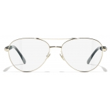 Chanel - Occhiali da Vista Pilota - Oro Verde - Chanel Eyewear