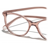 Chanel - Pantos Eyeglasses - Transparent Brown - Chanel Eyewear