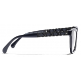 Chanel - Occhiali da Vista Quadrata - Blu Scuro - Chanel Eyewear