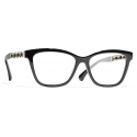 Chanel - Square Eyeglasses - Black Gold - Chanel Eyewear