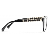 Chanel - Square Eyeglasses - Black Gold - Chanel Eyewear