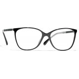 Chanel - Occhiali da Vista Quadrata - Nero Verde - Chanel Eyewear