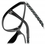 Chanel - Occhiali da Vista Quadrata - Nero Verde - Chanel Eyewear