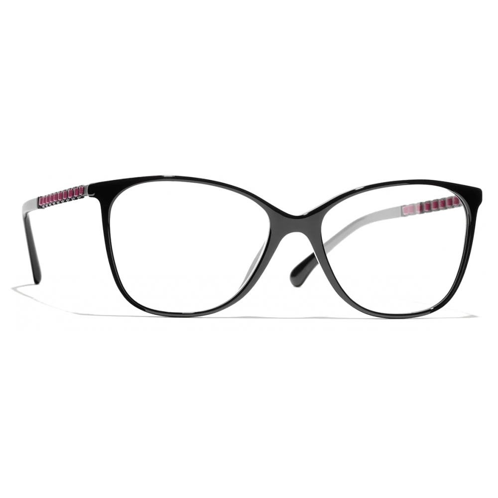 Chanel - Square Eyeglasses - Black Pink - Chanel Eyewear - Avvenice