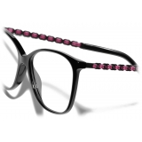 Chanel - Occhiali da Vista Quadrata - Nero Rosa - Chanel Eyewear