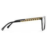 Chanel - Occhiali da Vista Quadrata - Nero Giallo - Chanel Eyewear