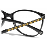 Chanel - Occhiali da Vista Quadrata - Nero Giallo - Chanel Eyewear