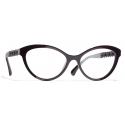 Chanel - Occhiali da Vista Cat-Eye - Borgogna Argento Scuro - Chanel Eyewear