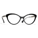 Chanel - Occhiali da Vista Cat-Eye - Nero Oro - Chanel Eyewear