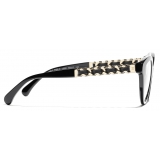 Chanel - Cat-Eye Eyeglasses - Black & Gold - Chanel Eyewear