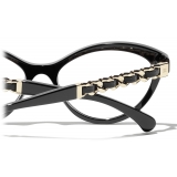 Chanel - Cat-Eye Eyeglasses - Black & Gold - Chanel Eyewear