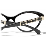 Chanel - Occhiali da Vista Cat-Eye - Nero Oro - Chanel Eyewear