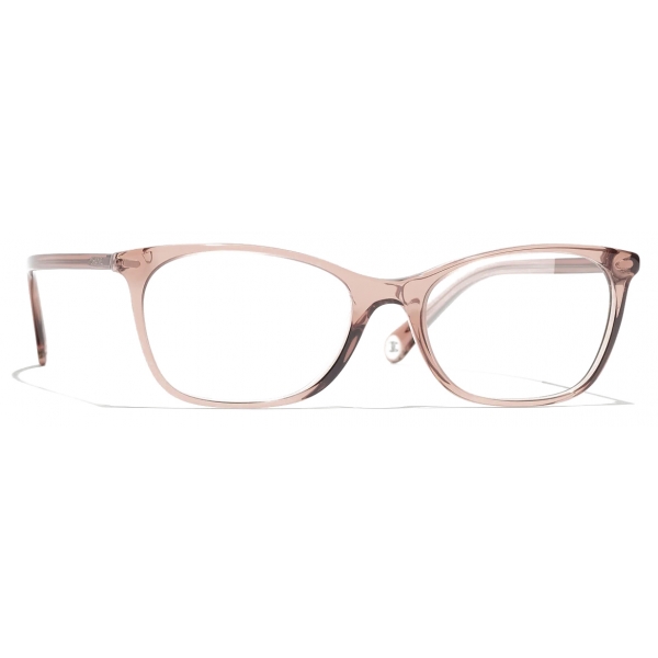 Chanel - Rectangular Eyeglasses - Transparent Brown - Chanel Eyewear