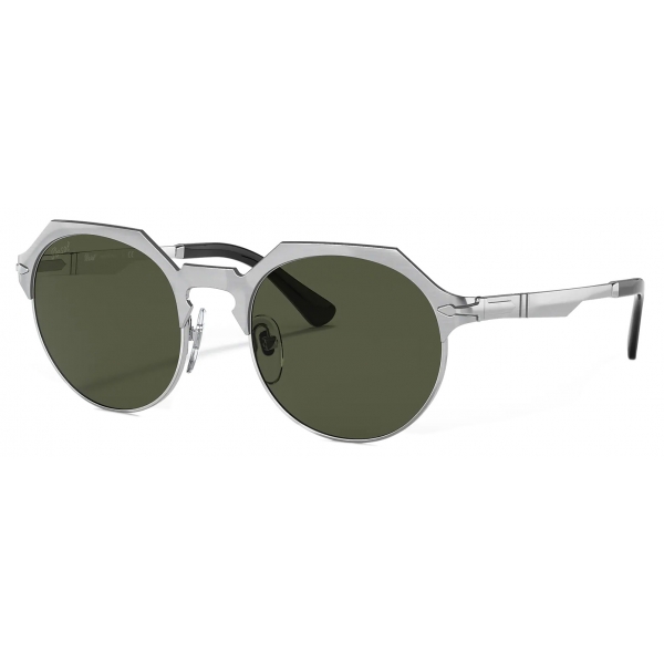Persol - PO2488S - Brushed Silver / Green - Sunglasses - Persol Eyewear