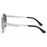 Persol - PO2488S - Brushed Silver / Green - Sunglasses - Persol Eyewear