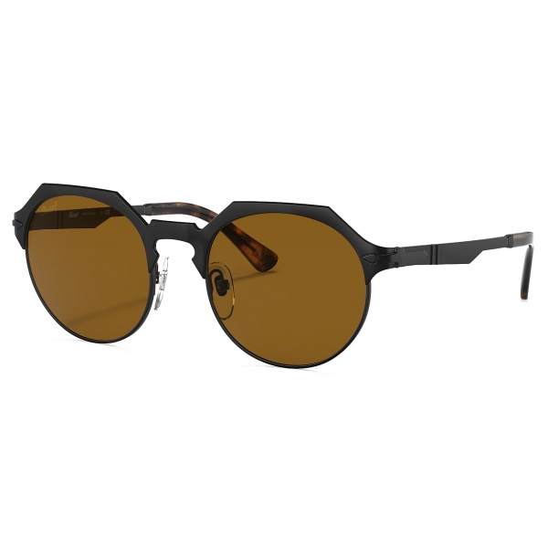 Persol - PO2488S - Black Demishiny / Brown - Sunglasses - Persol Eyewear