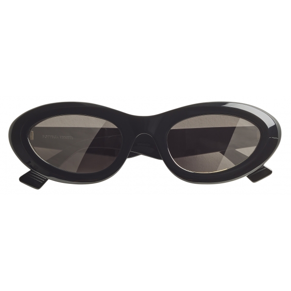 Bottega Veneta - Bombe Round Sunglasses - Black Grey - Sunglasses - Bottega Veneta Eyewear