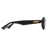 Bottega Veneta - Bombe Round Sunglasses - Black Grey - Sunglasses - Bottega Veneta Eyewear