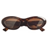 Bottega Veneta - Occhiali da Sole Rotondi Bombe - Havana Marrone - Occhiali da Sole - Bottega Veneta Eyewear