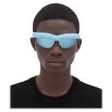 Bottega Veneta - Pleat Wraparound Sunglasses - Light Blue - Sunglasses - Bottega Veneta Eyewear