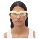 Bottega Veneta - Pleat Wraparound Sunglasses - Yellow - Sunglasses - Bottega Veneta Eyewear