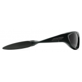 Bottega Veneta - Cone Wraparound Sunglasses - Brown - Sunglasses - Bottega Veneta Eyewear