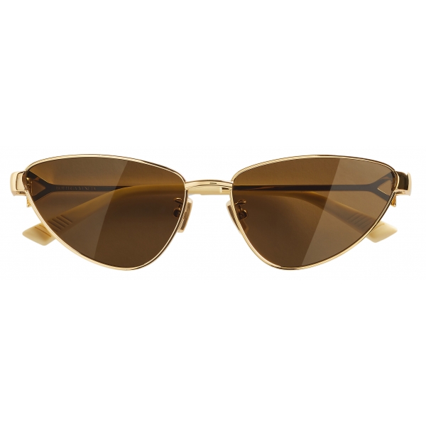 Bottega Veneta - Turn Cat-Eye Sunglasses - Gold Brown - Sunglasses - Bottega Veneta Eyewear
