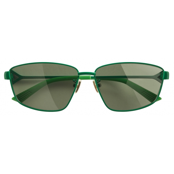 Bottega Veneta - Turn Square Sunglasses - Green - Sunglasses - Bottega Veneta Eyewear