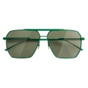 Bottega Veneta - Occhiali da Sole Aviatore Classic - Verde - Occhiali da Sole - Bottega Veneta Eyewear
