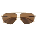 Bottega Veneta - Classic Aviator Sunglasses - Gold Brown - Sunglasses - Bottega Veneta Eyewear
