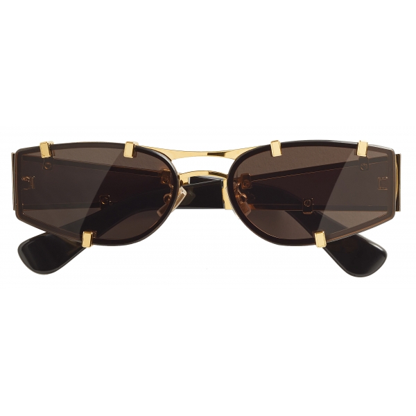 Bottega Veneta - Cat-Eye Grip Sunglasses - Gold Grey - Sunglasses - Bottega Veneta Eyewear