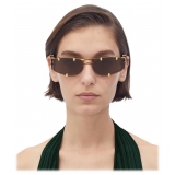 Bottega Veneta - Cat-Eye Grip Sunglasses - Gold Grey - Sunglasses - Bottega Veneta Eyewear