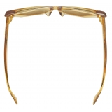 Bottega Veneta - Angle Acetate Pointed Cat Eye Sunglasses - Brown Gold - Sunglasses - Bottega Veneta Eyewear