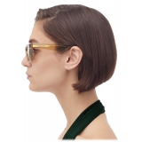 Bottega Veneta - Angle Acetate Pointed Cat Eye Sunglasses - Brown Gold - Sunglasses - Bottega Veneta Eyewear