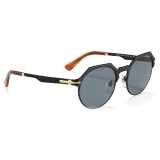 Persol - PO2488S - Black Demishiny / Light Blue - Sunglasses - Persol Eyewear