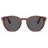 Persol - PO3152S - Exclusive - Rosso Brunito Trasparente / Grigio Scuro - Occhiali da Sole - Persol Eyewear