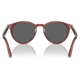 Persol - PO3152S - Exclusive - Red Burnt Transparent / Dark Grey - Sunglasses - Persol Eyewear