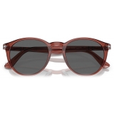 Persol - PO3152S - Exclusive - Rosso Brunito Trasparente / Grigio Scuro - Occhiali da Sole - Persol Eyewear