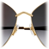 Cartier - Oversize - Gold Gray Lenses with Gold Flash - Panthère de Cartier Collection - Sunglasses - Cartier Eyewear