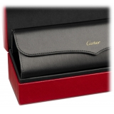 Cartier - Oversize - Oro Lenti Grigio con Flash Oro - Panthère de Cartier Collection - Occhiali da Sole - Cartier Eyewear