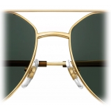 Cartier - Pilot - Gold Polarized Green Lenses - Signature C de Cartier Collection - Sunglasses - Cartier Eyewear