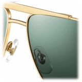 Cartier - Caravan - Gold Polarized Green Lenses - Signature C de Cartier Collection - Sunglasses - Cartier Eyewear