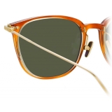 Linda Farrow - Linear Wright C11 Rectangular Sunglasses in Casetto - LF07C11SUN - Linda Farrow Eyewear