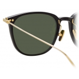 Linda Farrow - Linear Wright C8 Rectangular Sunglasses in Black - LF07C8SUN - Linda Farrow Eyewear