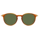 Linda Farrow - Linear Chevron C8 Oval Sunglasses in Casetto - LF08C8SUN - Linda Farrow Eyewear