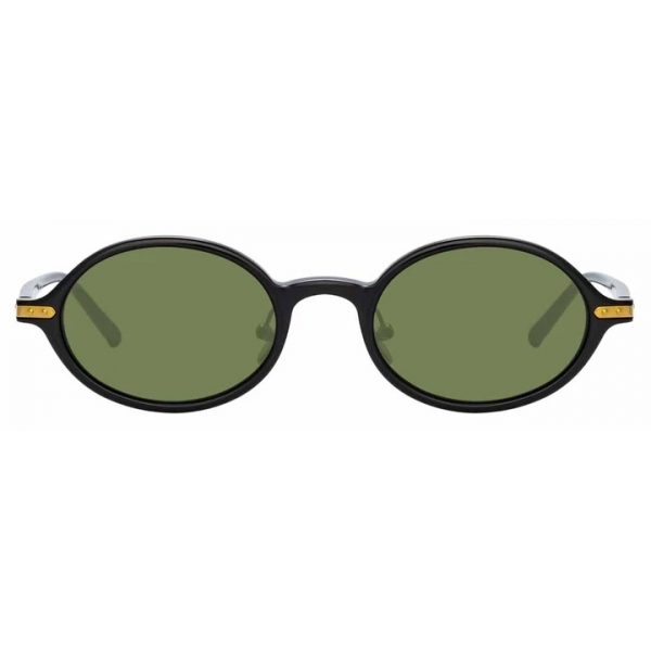 Linda Farrow - Linear Eaves A C6 Oval Sunglasses in Black - LF11AC6SUN - Linda Farrow Eyewear