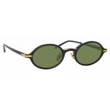 Linda Farrow - Linear Eaves A C6 Oval Sunglasses in Black - LF11AC6SUN - Linda Farrow Eyewear