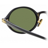 Linda Farrow - Occhiali da Sole Ovale Linear Eaves A C6 in Nero - LF11AC6SUN - Linda Farrow Eyewear